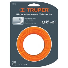 HILO PARA DESBROZADORA TRUPER SEMI-PROFESIONAL (0.095" X 40') (HTA-95) (17607)